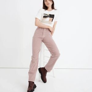 Madewell The Perfcet Vintage Straight Jeans: Corduroy Edition, Pale Thistle